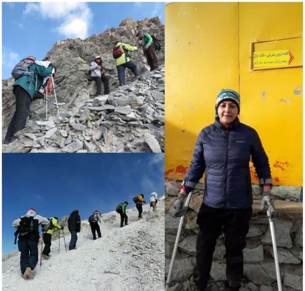 روایت بانوی کوهنورد از فتح قله دماوند با پای مصنوعی!