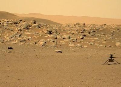 عکس ، هلی کوپتر خاص ناسا بر فراز دریاچه ای باستانی در مریخ